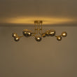 Load image into Gallery viewer, 12-Light Smoked Glass Bubble Branch Semi Flush Mount

