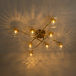 Load image into Gallery viewer, 8-Light Sputnik Artisan Water Glass Oval Globe Brass Semi Flush
