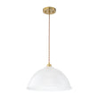 Load image into Gallery viewer, Scandinavian 1-Light Striped Glass Dome Kitchen Pendant
