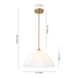 Load image into Gallery viewer, Scandinavian 1-Light Striped Glass Dome Kitchen Pendant
