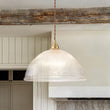 Load image into Gallery viewer, Scandinavian 1-Light Striped Glass Dome Kitchen Pendant
