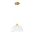 Load image into Gallery viewer, Scandinavian 1-Light Striped Glass Dome Kitchen Pendant
