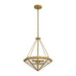 Load image into Gallery viewer, Diamond Rustic Vintage Brass Textured Glass Cage Pendant
