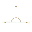 Load image into Gallery viewer, 2-Light Simple Linear Opal Glass Globe Island Chandelier

