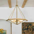 Load image into Gallery viewer, Diamond Rustic Vintage Brass Textured Glass Cage Pendant
