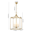 Load image into Gallery viewer, 4-Light Antique Brass Candle Style Metal Lantern Pendant
