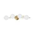 Load image into Gallery viewer, 4-Light Layered Linear Frosted Glass Globe Vanity Wall Lamp
