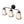 Load image into Gallery viewer, Modern Gold Opal Glass Shade 3-Light Vanity Lamp
