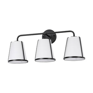 Modern Gold Opal Glass Shade 3-Light Vanity Lamp