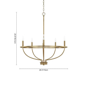 6-Light Metal Candle Style Chandelier