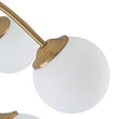 Load image into Gallery viewer, 9-Light Frosted Glass Glass Brass Round Sputnik Semi Flush Mount
