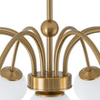 Load image into Gallery viewer, 9-Light Frosted Glass Glass Brass Round Sputnik Semi Flush Mount
