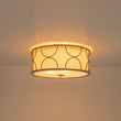 Load image into Gallery viewer, Antique Round White Fabric Drum Lantern Ceiling Light
