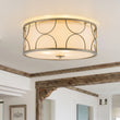 Load image into Gallery viewer, Antique Round White Fabric Drum Lantern Ceiling Light
