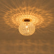 Load image into Gallery viewer, Vintage Luxe 1-Light Faceted Crystal Sphere Cage Semi Flush
