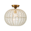 Load image into Gallery viewer, Vintage Luxe 1-Light Faceted Crystal Sphere Cage Semi Flush
