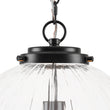 Load image into Gallery viewer, Modern 1-Light Clear Fluted Glass Globe Kitchen Pendant
