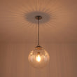 Load image into Gallery viewer, Modern 1-Light Clear Fluted Glass Globe Kitchen Pendant
