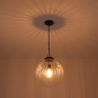 Load image into Gallery viewer, Modern 1-Light Clear Fluted Glass Globe Kitchen Pendant
