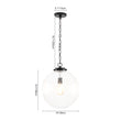 Load image into Gallery viewer, Modern 1-Light Clear Fluted Glass Globe Kitchen Pendant
