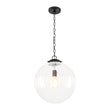 Load image into Gallery viewer, Modern 1-Light Clear Fluted Glass Globe Kitchen Pendant
