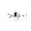 Load image into Gallery viewer, Modern Linear Sputnik Semi Flush Mount Ceiling Light
