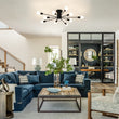 Load image into Gallery viewer, Modern Linear Sputnik Semi Flush Mount Ceiling Light
