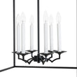 Load image into Gallery viewer, 6-Light Farmhouse Black Candle Style Metal Lantern Pendant
