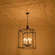 Load image into Gallery viewer, 6-Light Farmhouse Black Candle Style Metal Lantern Pendant
