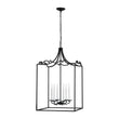 Load image into Gallery viewer, 6-Light Farmhouse Black Candle Style Metal Lantern Pendant
