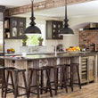 Load image into Gallery viewer, French Vintage 1-Light Weathered Metal Dome Kitchen Pendant
