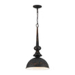Load image into Gallery viewer, French Vintage 1-Light Weathered Metal Dome Kitchen Pendant
