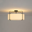 Load image into Gallery viewer, Boho 4-Light Fabric Drum Cage Semi Flush Ambient Lighting
