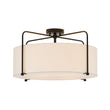 Load image into Gallery viewer, Boho 4-Light Fabric Drum Cage Semi Flush Ambient Lighting
