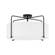 Load image into Gallery viewer, Boho 4-Light Fabric Drum Cage Semi Flush Ambient Lighting
