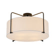 Load image into Gallery viewer, Boho 4-Light Fabric Drum Cage Semi Flush Ambient Lighting
