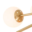 Load image into Gallery viewer, Brass 12-Light Tiered Frosted Glass Globe Bubble Sputnik Chandelier
