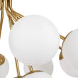 Load image into Gallery viewer, Brass 12-Light Tiered Frosted Glass Globe Bubble Sputnik Chandelier
