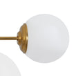 Load image into Gallery viewer, Brass 8-Light Milky Glass Globe Sunburst Semi Flush Mount
