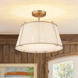 Load image into Gallery viewer, French Bleached Woven String Drum Lantern Ceiling Light
