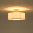 Load image into Gallery viewer, French Country Quatrefoil Scalloped Fabric Ceiling Light
