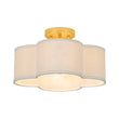 Load image into Gallery viewer, French Country Quatrefoil Scalloped Fabric Ceiling Light
