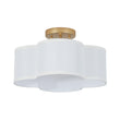 Load image into Gallery viewer, French Country Quatrefoil Scalloped Fabric Ceiling Light
