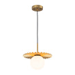 Load image into Gallery viewer, Brass Radiant Frosted Glass Globe Single Pendant Light
