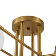 Load image into Gallery viewer, Brass Sputnik Frosted Glass Bubble Linear Sputnik Ceiling Light
