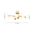 Load image into Gallery viewer, Brass Sputnik Frosted Glass Bubble Linear Sputnik Ceiling Light
