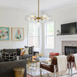 Load image into Gallery viewer, Modern Tiered Water Glass Globe Round Sputnik Chandelier
