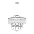 Load image into Gallery viewer, Chrome Faceted Crystal Candle Drum Cage Chandelier
