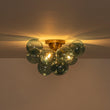 Load image into Gallery viewer, Cluster Blue Glass Globe Bubble Semi Flush Mount
