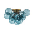Load image into Gallery viewer, Cluster Blue Glass Globe Bubble Semi Flush Mount

